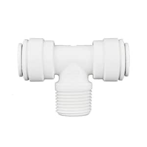 3/8 in. Push-to-Connect Fixed Tee Adapter Fitting (10-Pack)