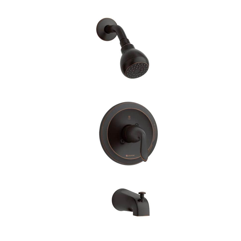 Glacier Bay Constructor Single-Handle 1-Spray Tub and Shower Faucet in Bronze (Valve Included) HD873X-8527D - The Home Depot