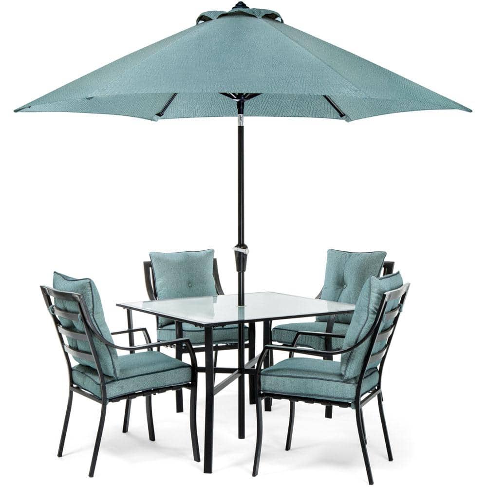 Commercial-Grade 9-Ft Patio Umbrella with Forest Green Sunbrella Canopy