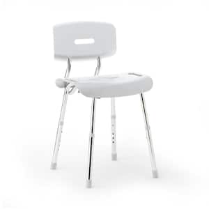 Aluminum Shower Chair with Backrest 300 lbs.. Weight Capacity, Microban Treated