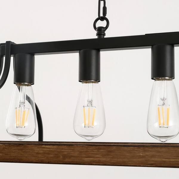 YANSUN Rustic 5-Light Kitchen Island and Dining Room Light