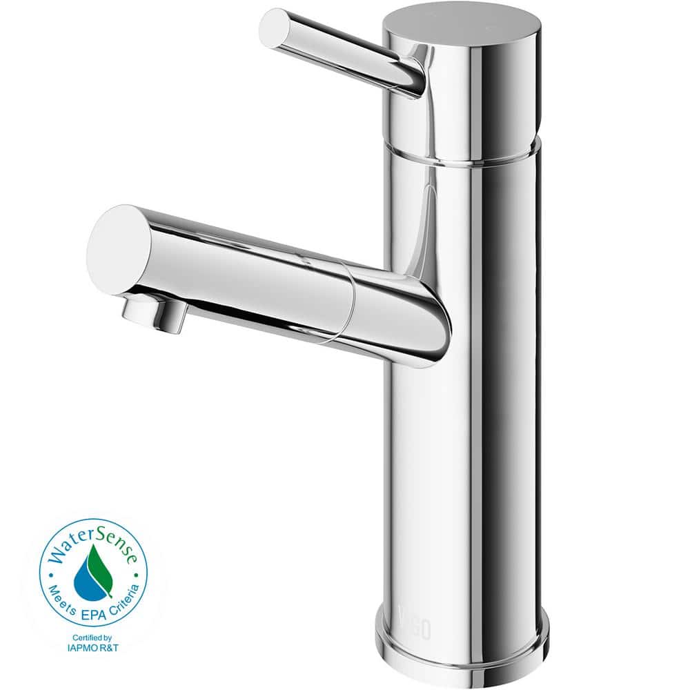 Noma Chrome Single Handle Single Hole Bathroom Faucet