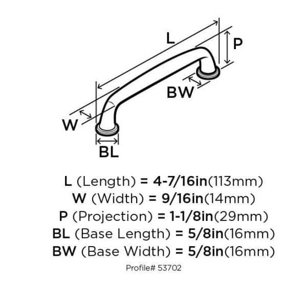 Polished Nickel 3-3/4" Modern Cabinet Bar Pull