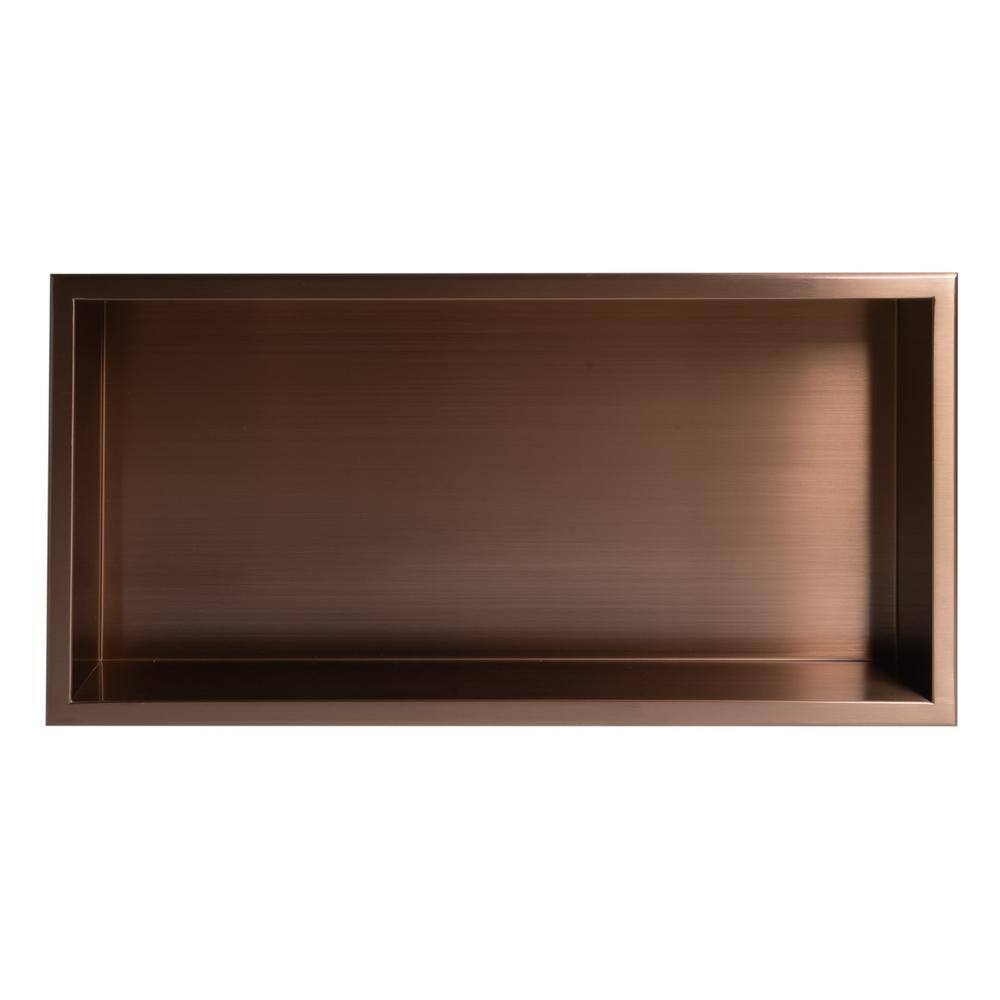 Brushed Copper Stainless Steel Wall Mount Shower Niche