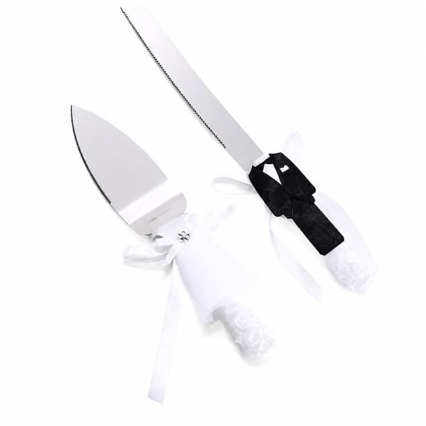 Rustic Wedding Cake Knife and Serving Set, Handmade Handle, 12.2 in Knife and 9.8 in Server, Flatware