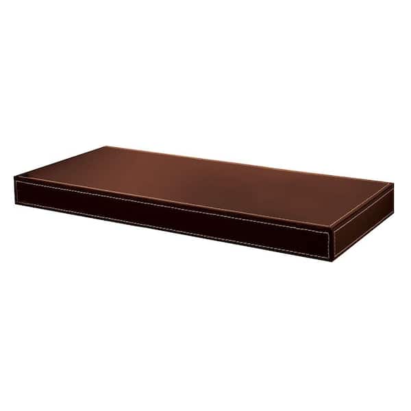 Unbranded Azure 10 in. Rich Brown Leather Shelf Kit (Price Varies by Length)
