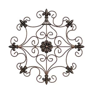 14.25 in. Metal Square Open Edge Medallion Wall Art