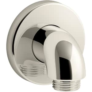 Purist Stillness Wall-Mount Supply Elbow with Check Valve in Vibrant Polished Nickel