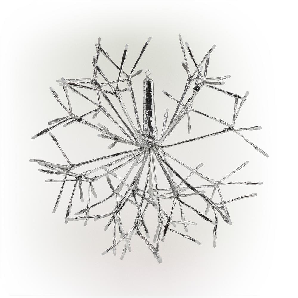 16 in. Tall Holiday 3D Snowflake Multicolor Hanging Ornament with LED Light