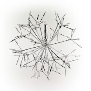 16 in. Tall Holiday 3D Snowflake Multicolor Hanging Ornament with LED Lights