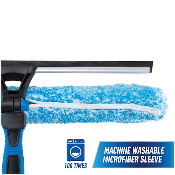 Unger Professional 2-in-1 Squeegee & Scrubber - 10” Window Cleaning Tool –  Cleaning Supplies, Squeegee for Window Cleaning, Commercial & Residential
