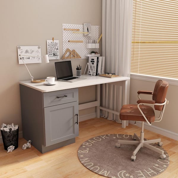 HOMEIBRO Shaker Style Ready to Assemble 2-Drawer File Base Cabinet 18 in. W x 29-1/2 in. H x 21 in. D