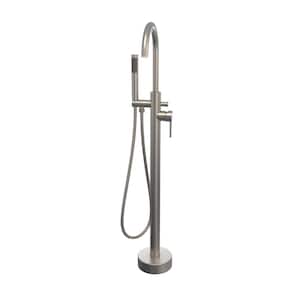 Linosa Single-Handle Freestanding Tub Faucet with Hand Shower in Brushed Nickel