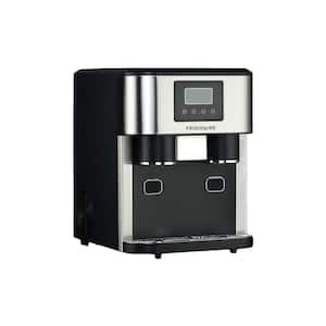 33 Lb. Ice Maker and Water Dispenser with Bullet Shaped Large or Crushed Ice in Stainless Steel