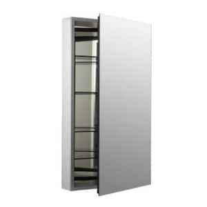 Catalan 20-1/8 in. W x 36 in. H Aluminum Single-Door Surface-Mount Medicine Cabinet