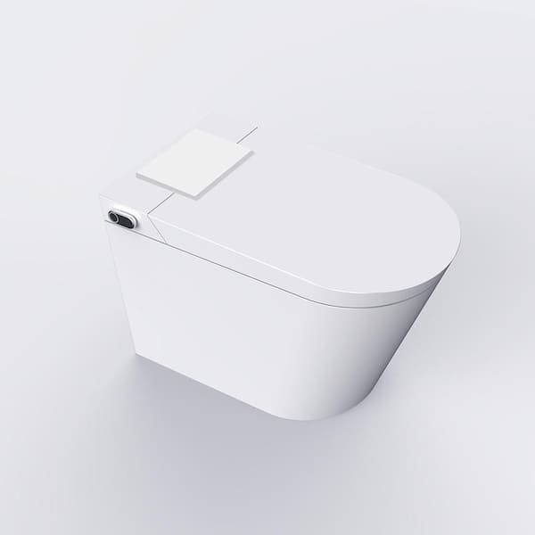 1.32 GPF Elongated Smart Bidet Toilet in White with Heated Seat ,Auto Open/Close, Auto Flush, Bidet Wash, Night Light