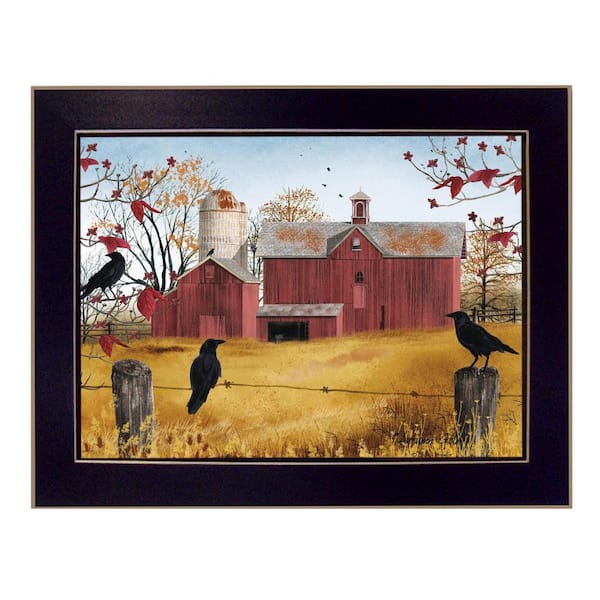 HomeRoots Charlie Autumn Gold 1-Piece Framed Wall Art 14 in. x 18 in.