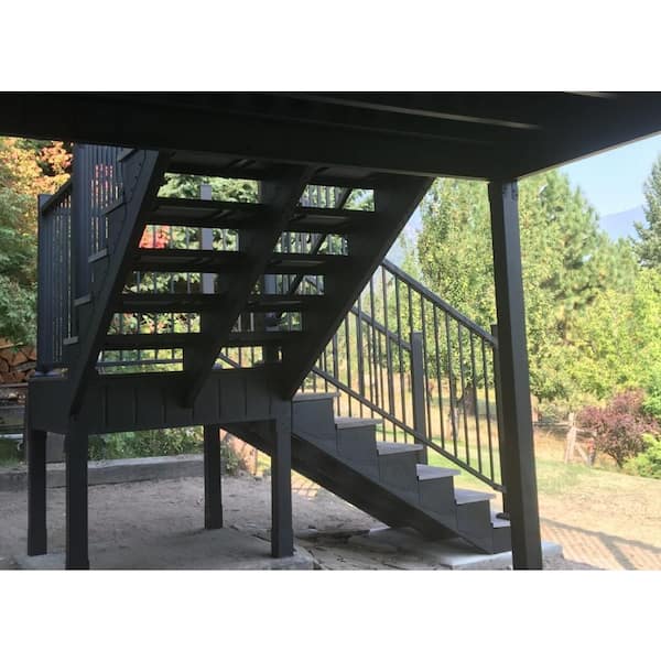 FORTRESS Evolution Steel Black Deck Stair Framing Strap