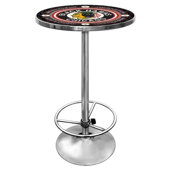 Trademark NHL Vintage Chicago Blackhawks Chrome Pub/Bar Table