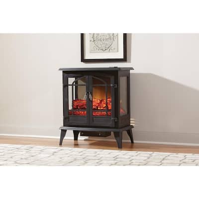 Legacy 1,000 sq. ft. Panoramic Infrared Electric Stove in Black
