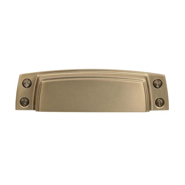 Highland Ridge 3-1/2 in. (89mm) Classic Golden Champagne Cabinet Cup Pull