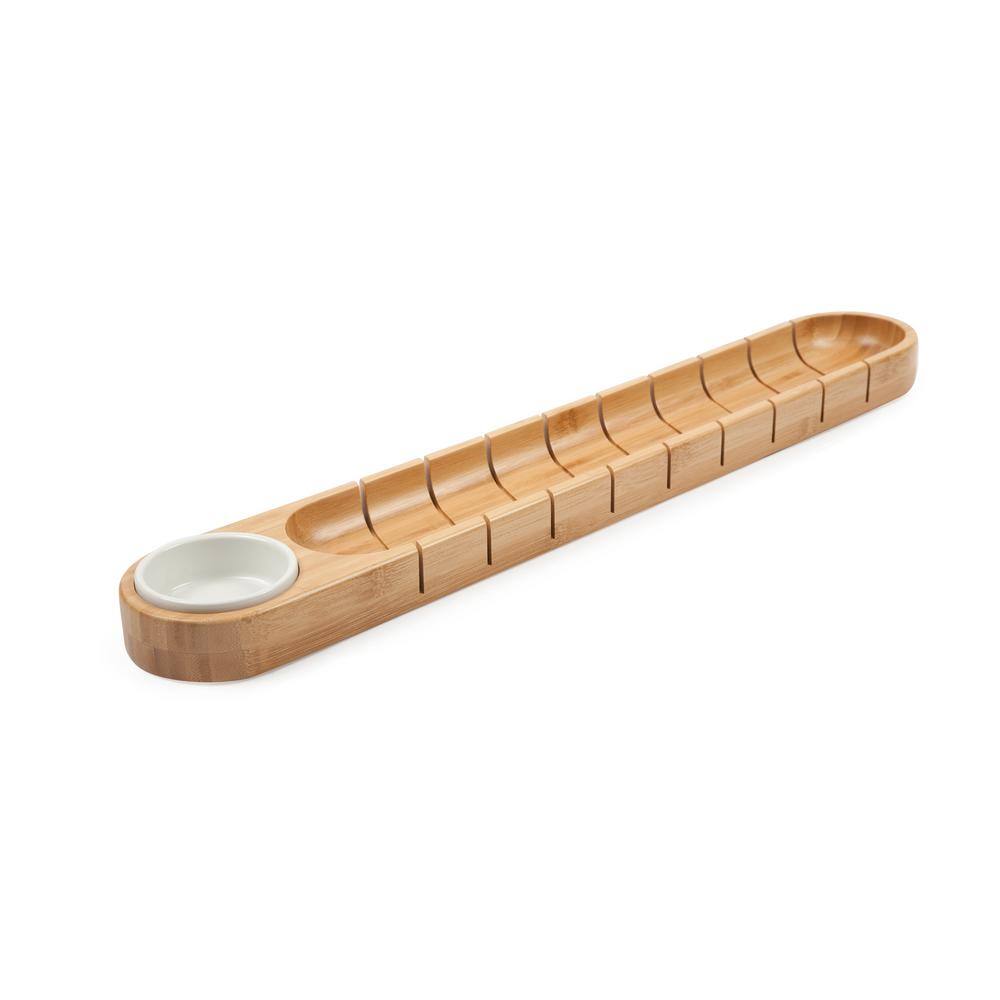 Core Bamboo Bamboo French Bread Board with Dipping Bowl BB256 The