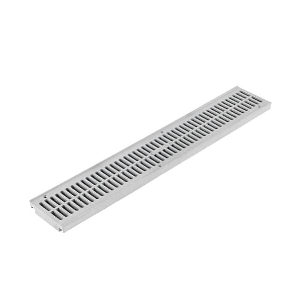 NDS 2 ft. Plastic Spee-D Channel Drain Grate in Gray