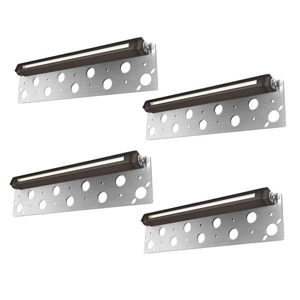 280 Lumens Low Voltage Bronze 5CCT Selectable Integrated LED Hardwired Hardscape Step Stair Light, 12-24V 4-Pack