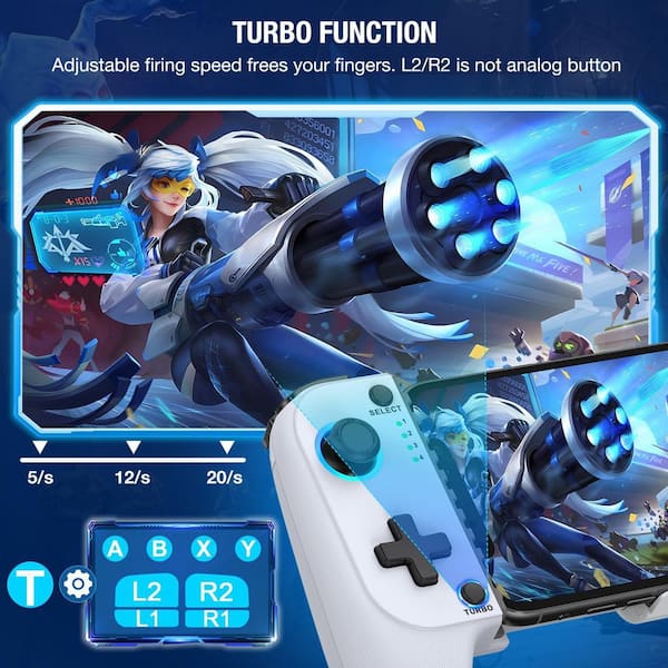 OBJLGEV Mobile Gaming Controller iPhone Android Compatible with