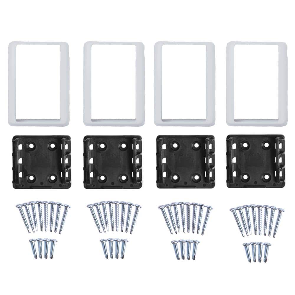 Walton White Straight Railing Bracket Kit (4-Piece) price history on PriceWatchPro