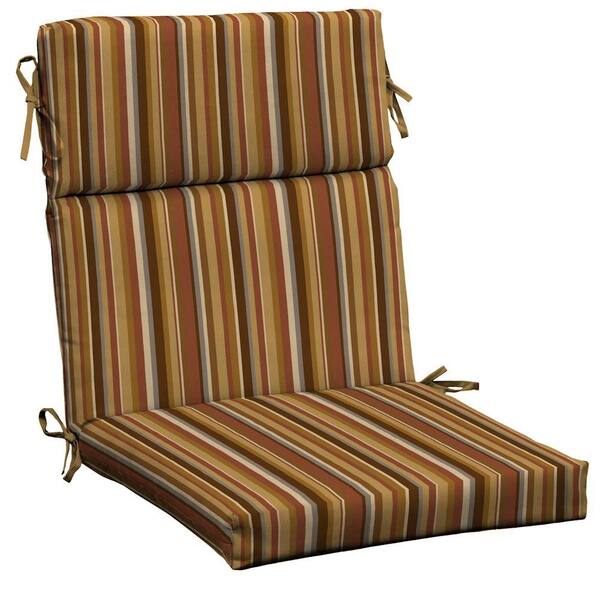 Hampton Bay Rustic Stripe High Back Outdoor Chair Cushion