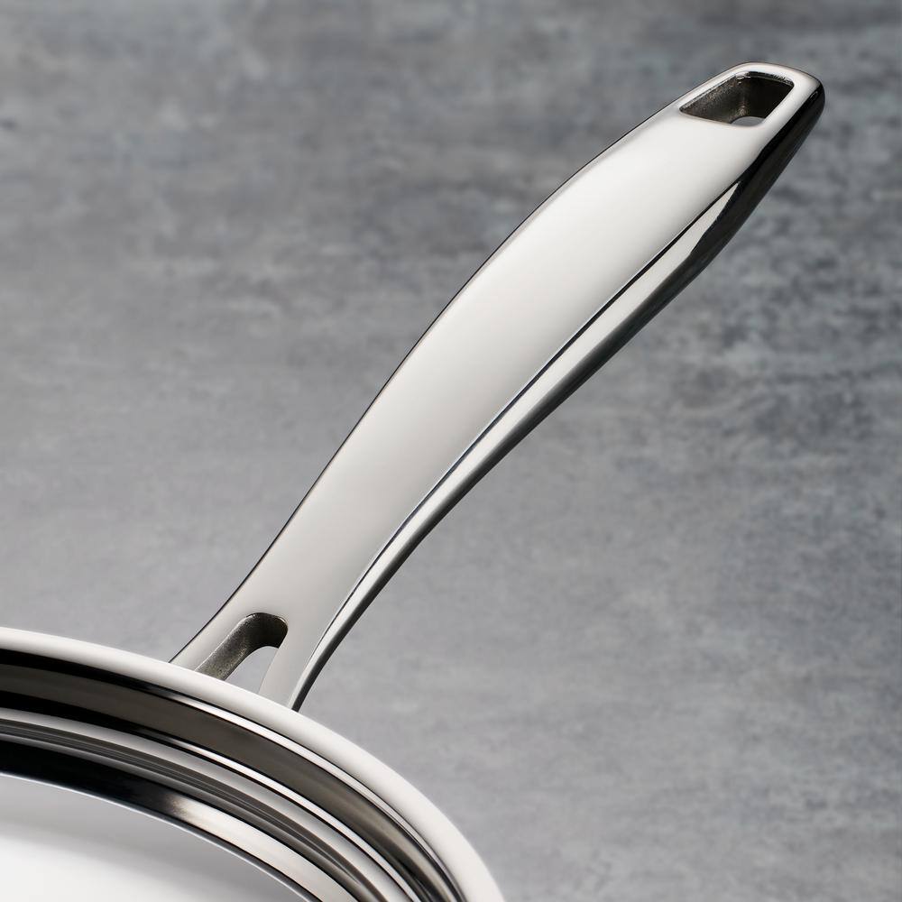 Tri-Ply Clad Stainless Steel 2-Quart Sauce Pan with Lid