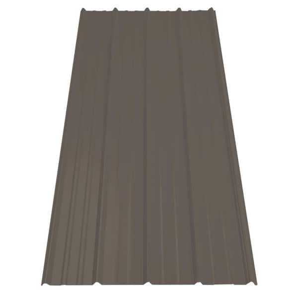 Gibraltar Building Products 16 ft. SM-Rib Galvalume Steel 29-Gauge Roof/Siding Panel in Slate