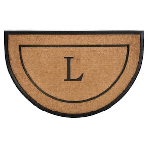 The General Half-Circle 30 in. x 48 in. Monogrammed Letter L Door Mat