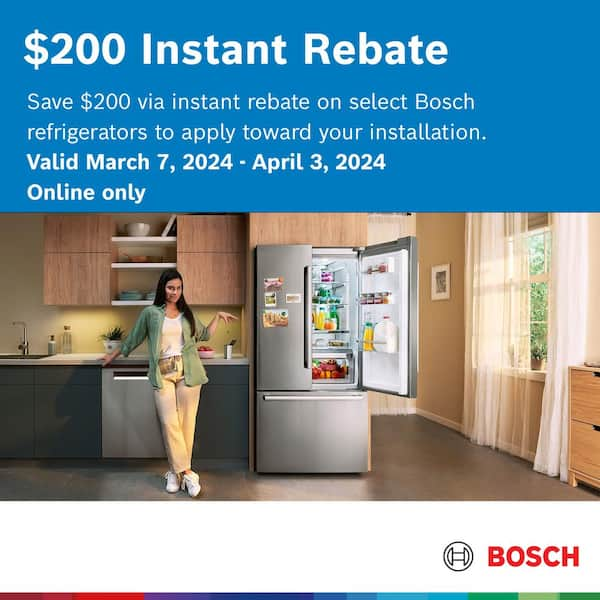 Bosch 500 Series 36 in. 26 cu ft Smart Standard Depth French Door