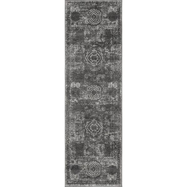 Dark Gray 2 ft. x 6 ft. 7 Bromley Runner Rug