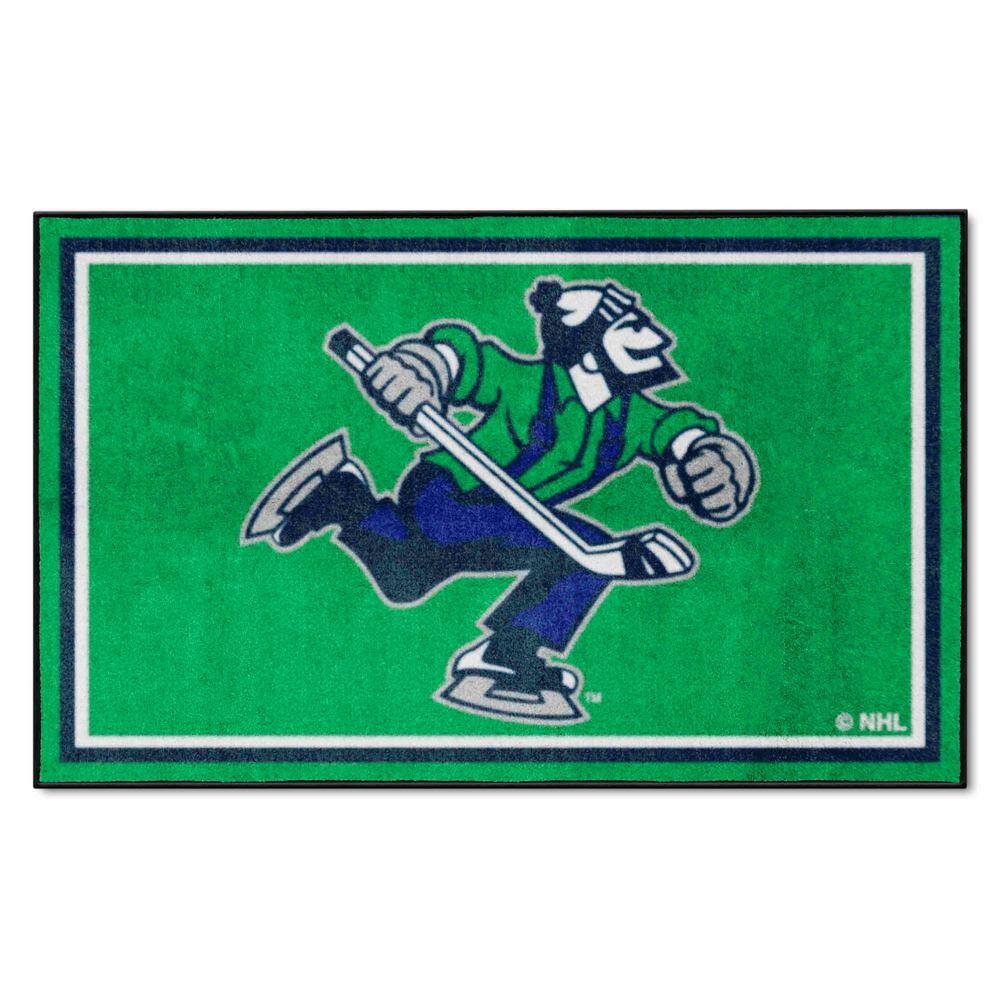 FANMATS Vancouver Canucks 4ft. x 6ft. Plush Area Rug 38706 The Home Depot