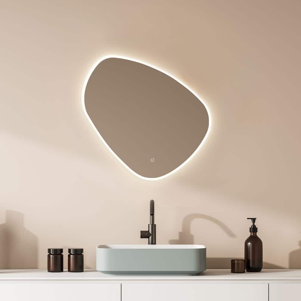 Rasso Frameless LED Lighted Bathroom Vanity Mirror