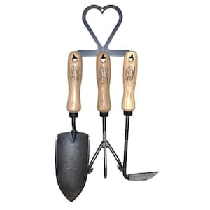 3-Piece Garden Tool Set - Hand Trowel, Cultivator and Cape Cod Weeder with Hanger