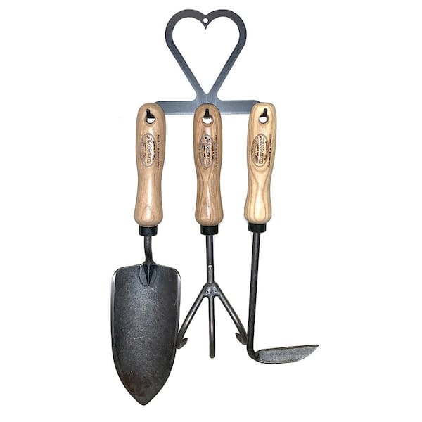 DeWit 3-Piece Garden Tool Set - Hand Trowel, Cultivator and Cape Cod Weeder with Hanger