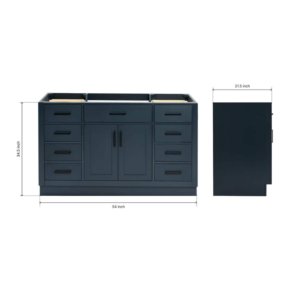 Midnight Blue 54'' Single Freestanding Bathroom Vanity Base