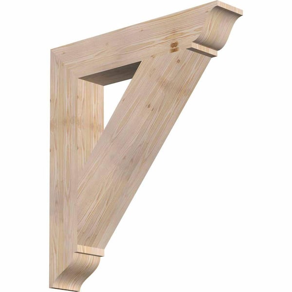 Ekena Millwork 5.5 in. x 36 in. x 32 in. Douglas Fir Traditional Smooth Bracket