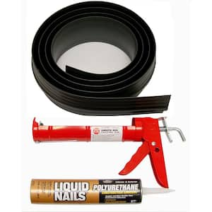 10.25 ft. Black Garage Door Threshold Seal Kit