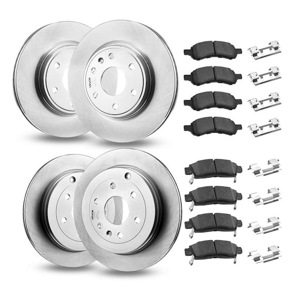 Front and Rear Brake Kit Compatible with 2008-2017 Buick Enclave, 2009-2017 Chevrolet Traverse/2007-2010 Saturn Outlook