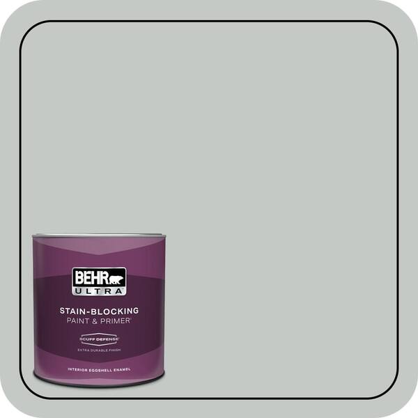 BEHR ULTRA 1 qt. #BNC-07 Frosted Silver Extra Durable Eggshell Enamel Interior Paint & Primer