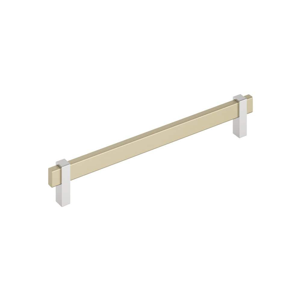Mulino 8-13/16 in. (224mm) Center-to-Center Modern Golden Champagne/Polished Chrome Bar Cabinet Pull price history on PriceWatchPro