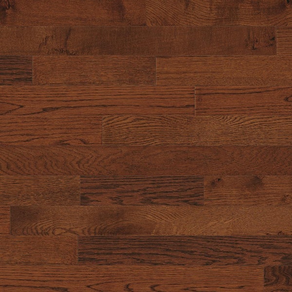 Gunstock Oak 3/8 in. T x 3 in. W Tongue and Groove Smooth Engineered Hardwood Flooring (35.34 sq.ft./case)