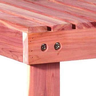 Cedar Red 31.5" Wooden Shoe Storage Bench