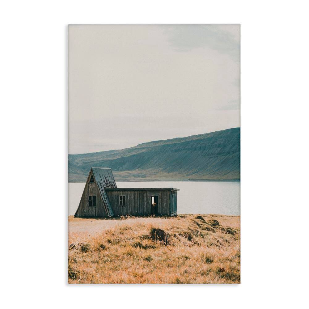 Iceland Shore Cottage by Max Blakesberg Studios Unframed Nature Graphic Art Print 24 in. x 16 in. price history on PriceWatchPro