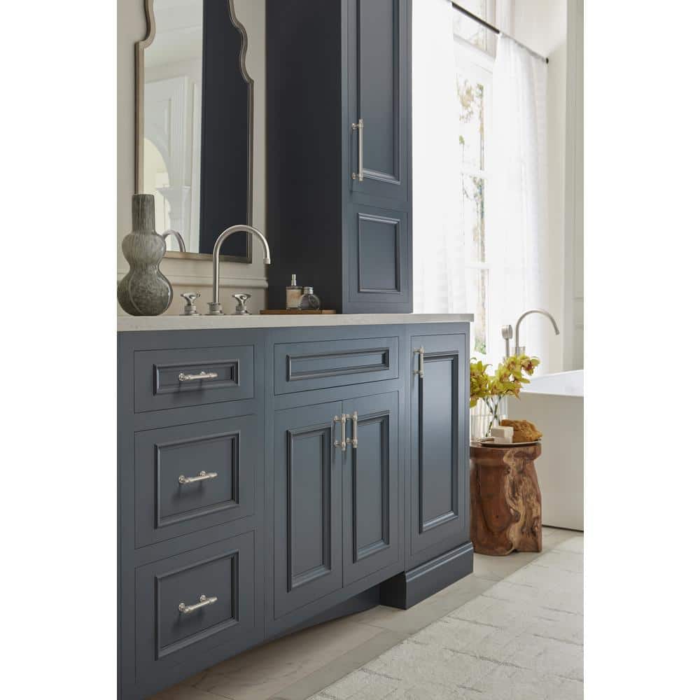 Satin Nickel 6-5/16 inch Center-to-Center Cabinet Pull
